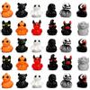 ZhouWei 36 Pezzi Decorazioni Halloween Mini Anatre, Mini Figure di Anatre Halloween in Materiale Resina Vari Design Tra Cui Demoni Fantasmi e Scheletri, Piccole Figure Decorative di Animali
