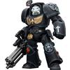 JOYTOY Warhammer 40K 1/18 Action Figure Templari neri Terminator 3 con pugno di potenza e cannone d'assalto 14 cm modello da collezione Regali di compleanno Warhammer Series Model