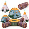 COIL Tenda da gioco per bambini, tenda per bambini all'aperto, tenda da gioco con tunnel, tenda per cameretta dei bambini, tenda per interni, tenda da gioco per bambini all'aperto, casa condivisa