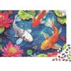 ZQXJNHPKRB Carpe Koi Stagno Puzzle 1000 Pezzi Carta per Adulti Loto Giardino Acquatico Puzzle per Adulti Relax Concentrazione Decorazione Regalo Puzzle per Famiglia 38x26cm/1000pcs