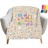 Generico Coperta Colorabile 100x140 cm Cartoon Lavabile in Lavatrice | Kit Coperta Colorabile Fai Da Te per Bambini, Studenti, Amanti del DIY, Appassionati di Artigianato, Camera e Divano