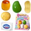 Siebkorb 5 Pezzi Crunchy Squishy Set, Realistico Asmr e carino Arachidi Mango Budino Patata Sapone Stress Ball, Slow Rising Pallina sensoriale Squeeze Portatile per Adulti, Sollievo da Ansia e Relax