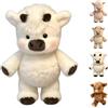 ZUMME Peluche Mucca Che Corre. 45cm Morbido Soffice con Zampe Mobili, Giocattolo Interattivo Antistress, Bambola Cartone Animato, Cuscino Decorazione Casa per Adulti. (1 bianco)
