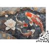 ZQXJNHPKRB Pesce Koi Puzzle 1000 Pezzi Gioco di Puzzle 1000 Pezzi Carta per Adulti Stagno di Loto Relax Concentrazione Famiglia Decorazione Regalo 38x26cm/1000pcs