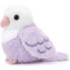 shownicer Peluche a forma di uccello, pratico e morbido, accessorio per la casa, decorazione da scrivania e da collezione, regalo per bambini e adulti (pappagallo Isa viola, 11 cm)
