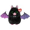 Ty Beanie Babies - Peluche Batrice il pipistrello, 15,2 cm | Colori nero e viola, ali glitterate, occhi scintillanti, tema Halloween, da collezione