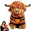 XIEXIESHER 25 Cm Mucca Altopiano Peluche Mucca Vacca Highlands Peluche Halloween | Peluche Realistico A Forma Di Vacca Morbida Vacca Delle Highlands Scozzese Per Feste E Compleanni