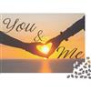 6N2X9A4S Silhouette di Coppia Puzzle 1000 Pezzi Scena Romantica al Tramonto Puzzle per Adulti Carta Relax Familiare Regalo Decorazione Casa 38x26cm/1000pcs