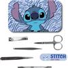 CERDÁ LIFE'S LITTLE MOMENTS Stitch Disney - Set di manicure per ragazze e adolescenti con astuccio in metallo, forbici, tagliaunghie, pinzette e strumento per cuticole - Kit portatile di bellezza Just Chill