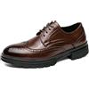 sekiueo Scarpe Oxford da Uomo con Punta A Coda di Rondine Formali Stringate in Pelle Antiscivolo per Lavoro Casual