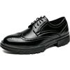 sekiueo Scarpe Oxford da Uomo con Punta A Coda di Rondine Formali Stringate in Pelle Antiscivolo per Lavoro Casual
