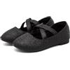 Jifenkla Piatte Ballerine Bambina Glitter con Cinturini Elastici Incrociati | Ballerine Mary Jane Principessa, Scarpe Leggere Cerimonia, Pieghevoli Lavabili Per Matrimonio Festa Scuola Vacanze Comunione