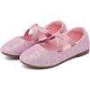 Jifenkla Piatte Ballerine Bambina Glitter con Cinturini Elastici Incrociati | Ballerine Mary Jane Principessa, Scarpe Leggere Cerimonia, Pieghevoli Lavabili Per Matrimonio Festa Scuola Vacanze Comunione