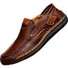 Generico Mocassini Uomo Estivi Eleganti Traspiranti Estive - Mocassino Uomo Elegante Pelle Punto A Vista Scarpe Slip-On Loafers Ecopelle Barca Antiscivolo Moccasini Leggere Sneaker Oxford per Matrimoni Feste