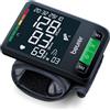 Beurer Sfigmomanometro da polso BC 87 con connessione app, display XL, indicatore di riposo, tecnologia di inflazione, indicatore di rischio colorato e rilevamento delle aritmie