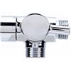 Holigie Deviatore doccia, ottone G1/2 a 3 vie per bagno universale per palmare e fisso (Electroplated)