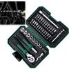 Lifegogo - Set di 41 chiavi a bussola portatili piccole: set di chiavi a cricchetto CR-V con bussola, punte di prolunga, giunto cardanico, valigetta portaoggetti per hobby, riparazione auto, fai da te