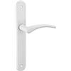 Thirard - Set di Maniglie per Porta Interna Hebe - Acciaio Stampato - Uso Pratico - Design Elegante - Quadrato 7 mm - Entrasse 195 mm - Finitura Laccato Bianco