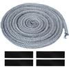 AggSound Cavo di tenuta rotondo per stufa da camino, tubo della stufa e | Guarnizione elastica resistente al calore 600 °C per stufe, tubi della stufa e porta del camino