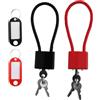JRSHIRLEYLTD 2 Pezzi Lucchetto Corda con Chiavi Universale, Lucchetto Lungo da Esterno Resistente, Lucchettos Armadietto Lungo, Lucchetto Cavo Acciaio per Valigia Cancello Bicicletta