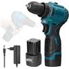 ACAGALA Trapano avvitatore a batteria 16,8 V, cacciavite elettrico domestico, regolazione, rotazione, possibilità, regolazione, trapano al litio, utensili elettrici fai da te