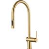 Galyon Imex Berna - Rubinetto da cucina estraibile con doppia funzione, flessibile e girevole a 360°, design moderno Imex Berna (oro spazzolato)