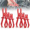 Aixxikum 6 Pezzi Pinze Stringitubo Rosse, 3 Misure di Pinze per Tubi Flessibili con Anello di Bloccaggio, Pinza Stringitubo per Tubi del Freni Carburante Freno e Raffreddamento