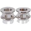 WRITWAA Copri Troppopieno per Lavabo, Anello Decorativo Argento 4 Pezzi | Ottone Nichelato, Finitura Spazzolata , Riduce gli Schizzi, per Lavabi Foro 22-24mm