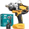 Labfintom Avvitatore a percussione senza fili da 3/4 per batteria De-Walt da 20 V, 1475 Ft-lb (2000 N.m) ad alta coppia di torsione pistola a percussione Heavy Duty Brushless, 3 modalità, adattatore per presa