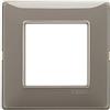 Vimar 14642.40 Plana placca 2 moduli, 8x8x0.9cm, Reflex cenere