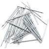 Design61 100 perni in acciaio, per battiscopa, 1,5 x 35 mm, testa piatta zincata