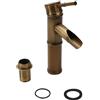 Minhe Rubinetto miscelatore per lavabo da bagno, in ottone anticato, monocomando, design classico, montaggio su piano (S)