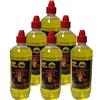 Farmlight 6 flaconi da 1 litro di gel combustibile, caminetti a bioetanolo, caminetti da parete
