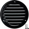 LIRAST Ø 100mm Nera Rotonda Griglia di Ventilazione in Metallo - Griglie D'Aerazione con Rete Anti Insetti