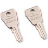 MR-KEY 2 x Chiave per armadietti, scrivanie, cassette EuroLocks - Codice 968 | Tagliata a codice - Schedario, armadio, cassetta portavalori, portabici - adatta anche a Lowe & Fletcher, Bisley, Lorlin