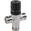 Filteilect Valvola miscelatrice termostatica, DN20 da 3/4, per riscaldatore solare, in rame TMV con portata 35-55C, protezione contro le scottature per vasca da bagno e doccia