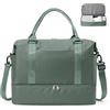 SEAFEW Borsone da Viaggio,Bagaglio a Mano 45x36x20 Easyjet Borsa da Viaggio | Borsa da Cabina Easyjet Borsa Palestra Sportiva Borsa Ospedale Parto con Scomparto per le Scarpe per Uomo e Donna,Verde