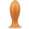 SXOVO Plug Anale Ovale con Ventosa Analesex Toy in Silicone Liquido Butt Plug Anale per Stimolazione Prostata Toys Sessuali per Donna Uomini Coppie (XL,Oro)