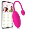 Wuhuarou Uovo vibrante con app, 9 modalità, vibratore, vibratore wireless professionale, vibratore compatto, sex toy compatto, vibratore, sex toy, rosa