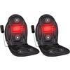 BURI 2 x sedili massaggianti auto 12 V con funzione termica commutabile - tappetino massaggiante 108 x 48 cm nero - 4 motori massaggianti 13 programmi telecomando - Cuscino per auto massaggio