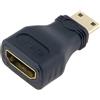 SeKi Adattatore HDMI A femmina a Mini HDMI Tipo C maschio a maschio connettori placcati oro - nero