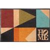 Wash+Dry tappeto Design Retro Shapes 50x75cm, adatto per interni ed esterni, lavabile, multicolore