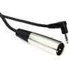 Hosa XVM-115M, Camcorder Microphone Cable, Right-angle 3.5 mm TRS to XLR3M, 15 ft