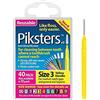 Piksters Interdental Brush Size 3 (40 Pack) by Erskine Dental