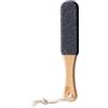 TRUMIZON Pietra pomice per piedi, lima professionale per piedi, scrubber per piedi con manico in legno, raspa esfoliante per pedicure per la rimozione di calli e talloni screpolati (nero)