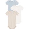 Petit Bateau A0cwy Noi Body A Maniche Corte Unisex - Bimbi 0-24 (Pacco da 3)