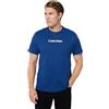 Calvin Klein Uomo T-Shirt Maniche Corte Glitched Logo Classic Tee in Cotone, Blu (Blue Jean), XXL