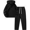 Générique Tuta da jogging da uomo con mezza zip 2 pezzi | Tuta da uomo Set invernale caldo e confortevole, con tasca per uscite attività all'aperto