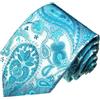 LORENZO CANA - Premium Design Cravatta in 100% seta - Turchese Blu chiaro paisley - 84403