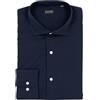 Coveri Camicia tinta unita collo francese in cotone elasticizzato